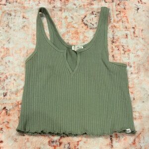 Billabong Green Ribbed Women's Top